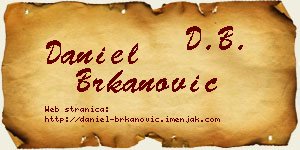 Daniel Brkanović vizit kartica